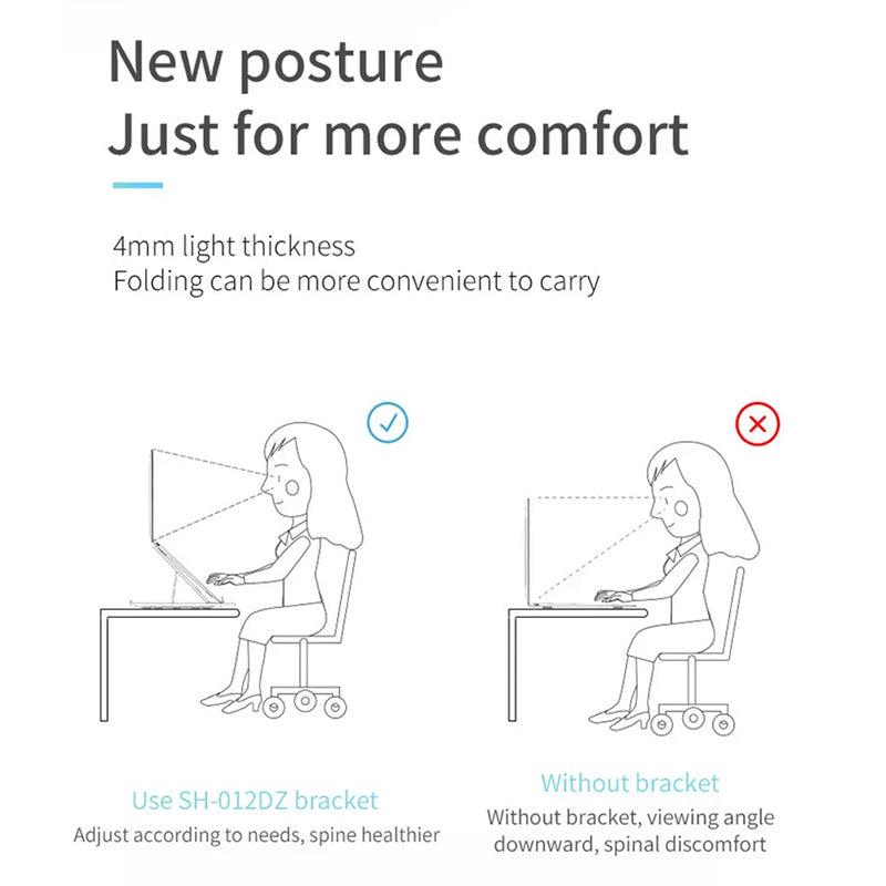 Ergonomic Adjustable Laptop Stand with Phone Holder