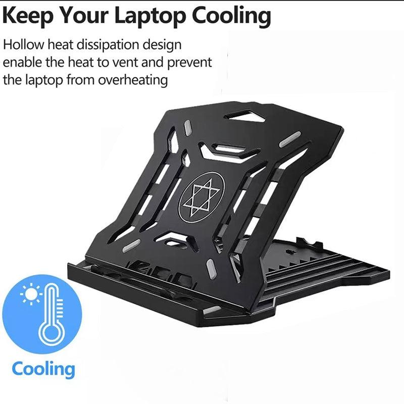 Ergonomic Adjustable Laptop Stand with Phone Holder