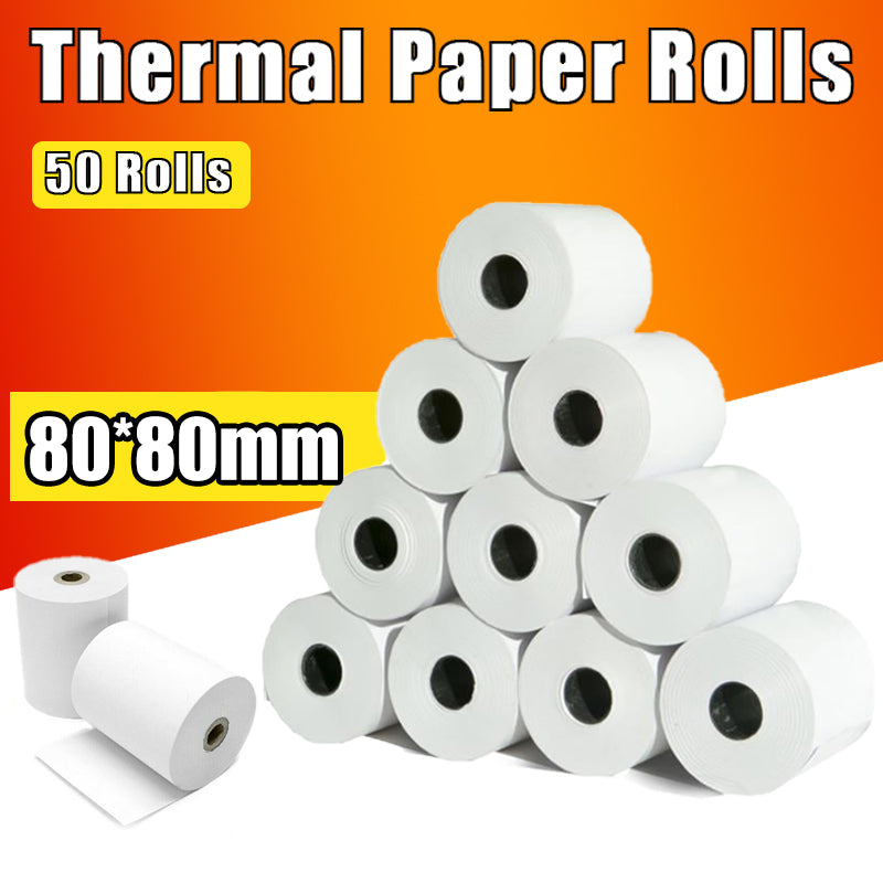 50 Rolls 80x80mm Thermal Paper Cash Register Receipt