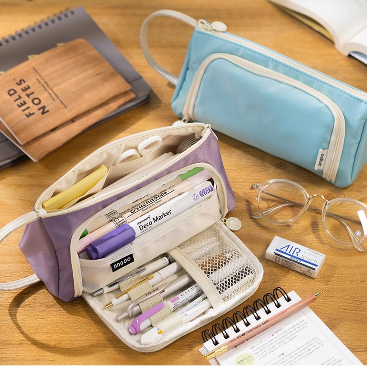 Pencil Case Large Capacity Multi-Layer with Waterproof Fabric
