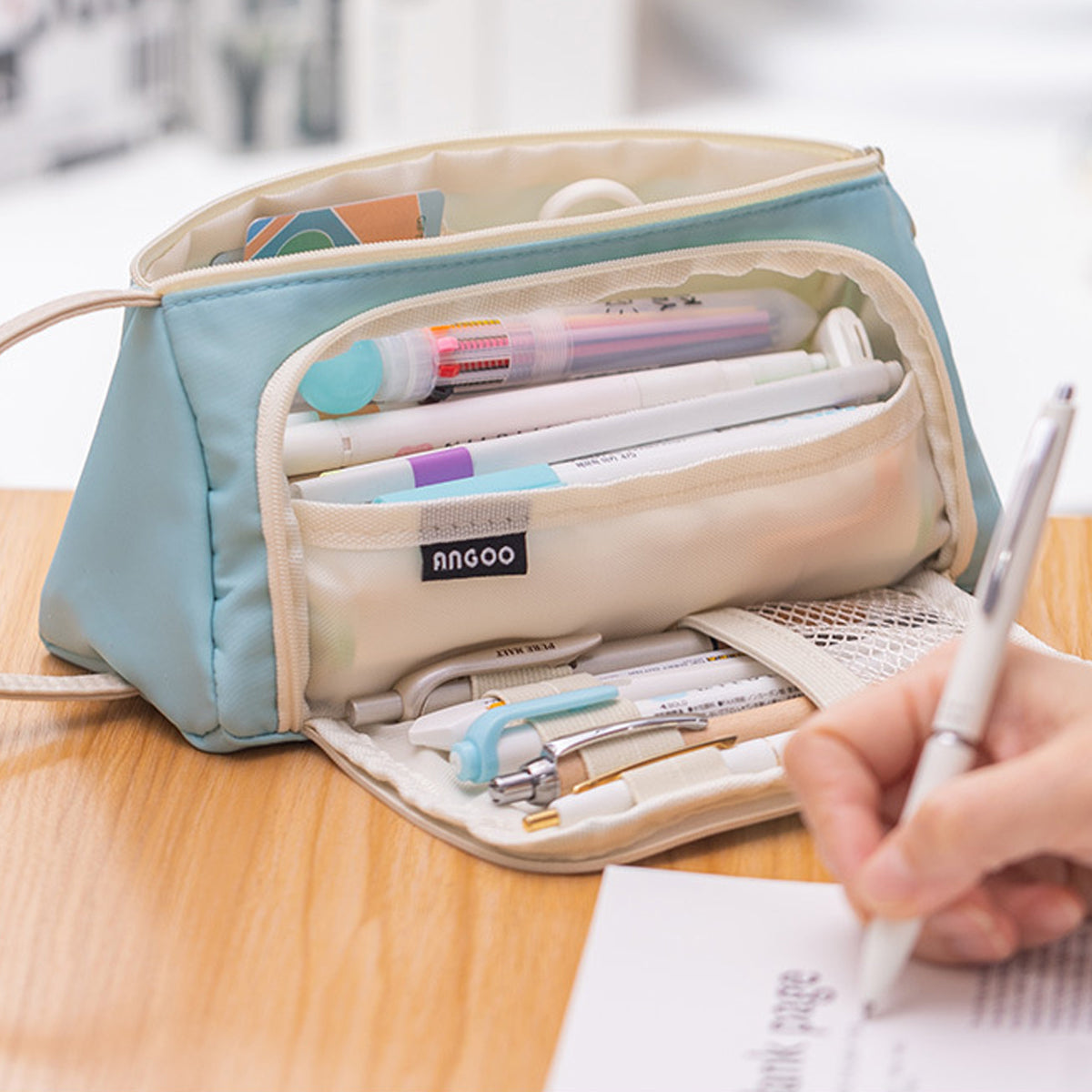 Pencil Case Large Capacity Multi-Layer with Waterproof Fabric