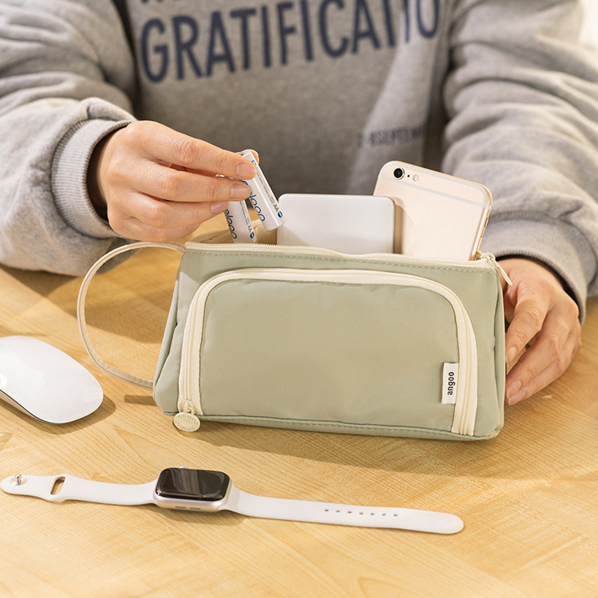 Pencil Case Large Capacity Multi-Layer with Waterproof Fabric