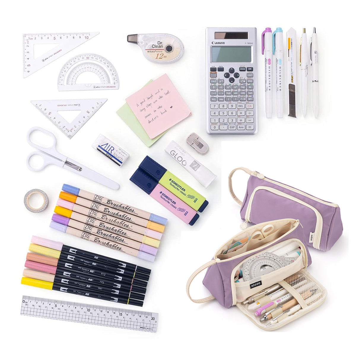 Pencil Case Large Capacity Multi-Layer with Waterproof Fabric