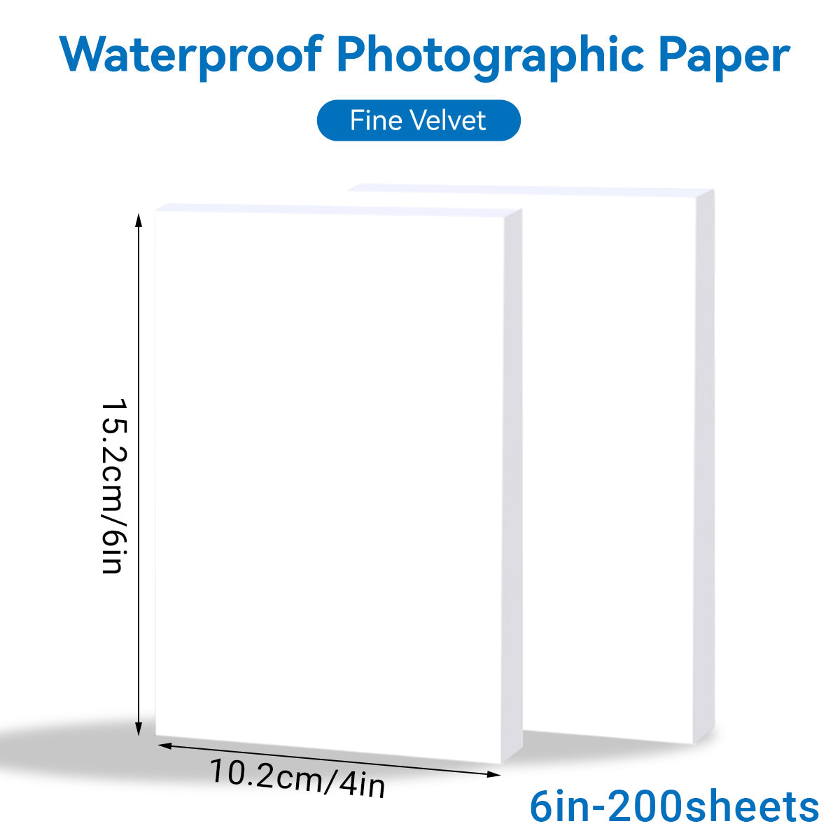 200 Sheets 6x4 Inch Photo Paper Velvet Surface 240gsm