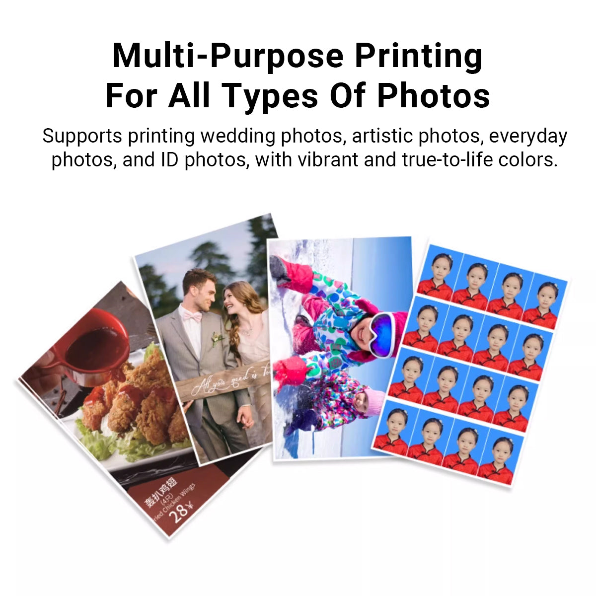 200 Sheets 6x4 Inch Photo Paper Velvet Surface 240gsm