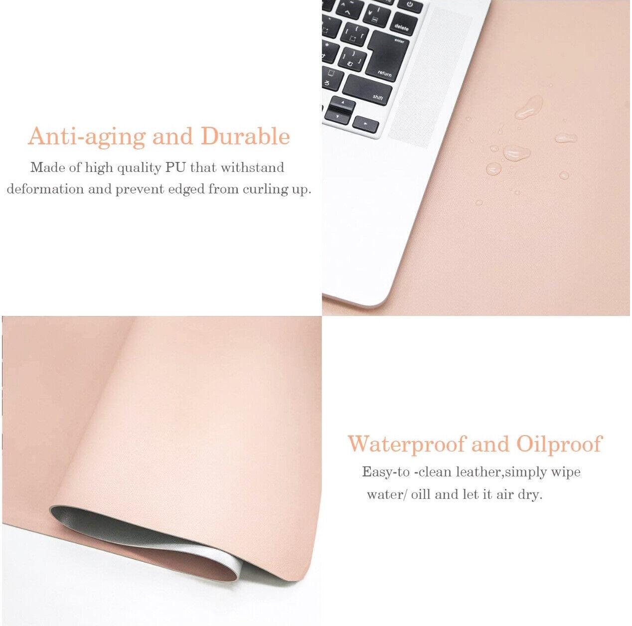 Large Leather Gaming Mouse Pad Waterproof Anti-Slip Desk Mat