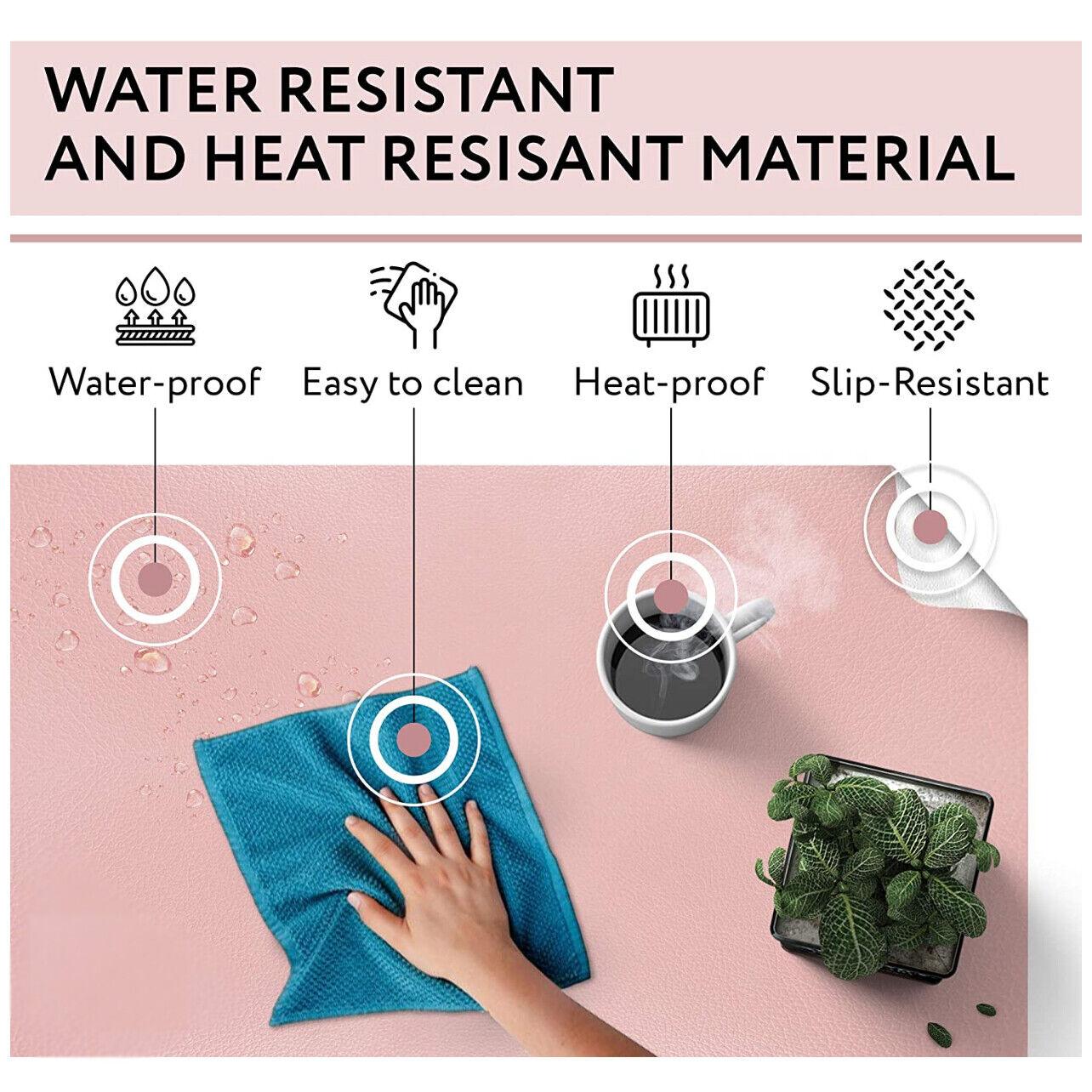 Large Leather Gaming Mouse Pad Waterproof Anti-Slip Desk Mat