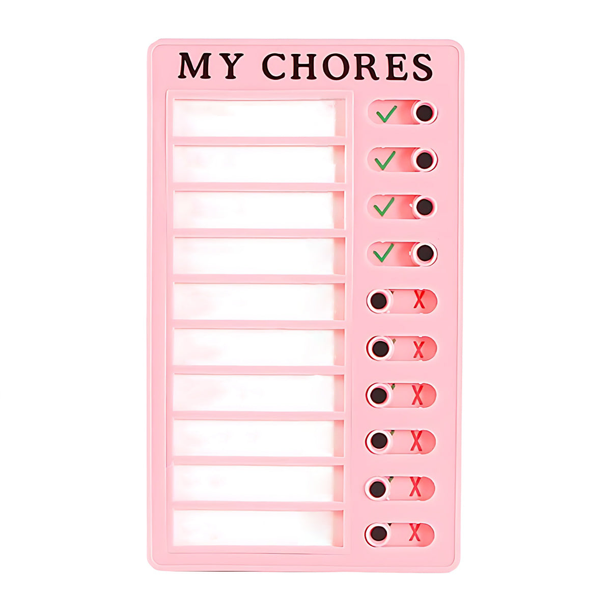 Memo Plastic Board with Slider Checklist for Home or Office