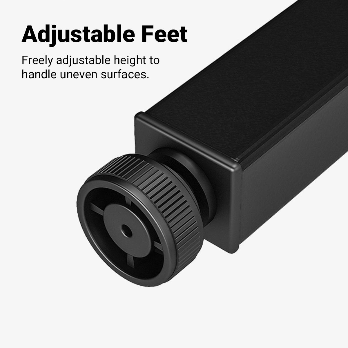 Rectangular Folding Table with Adjustable Feet and Spacious Desktop