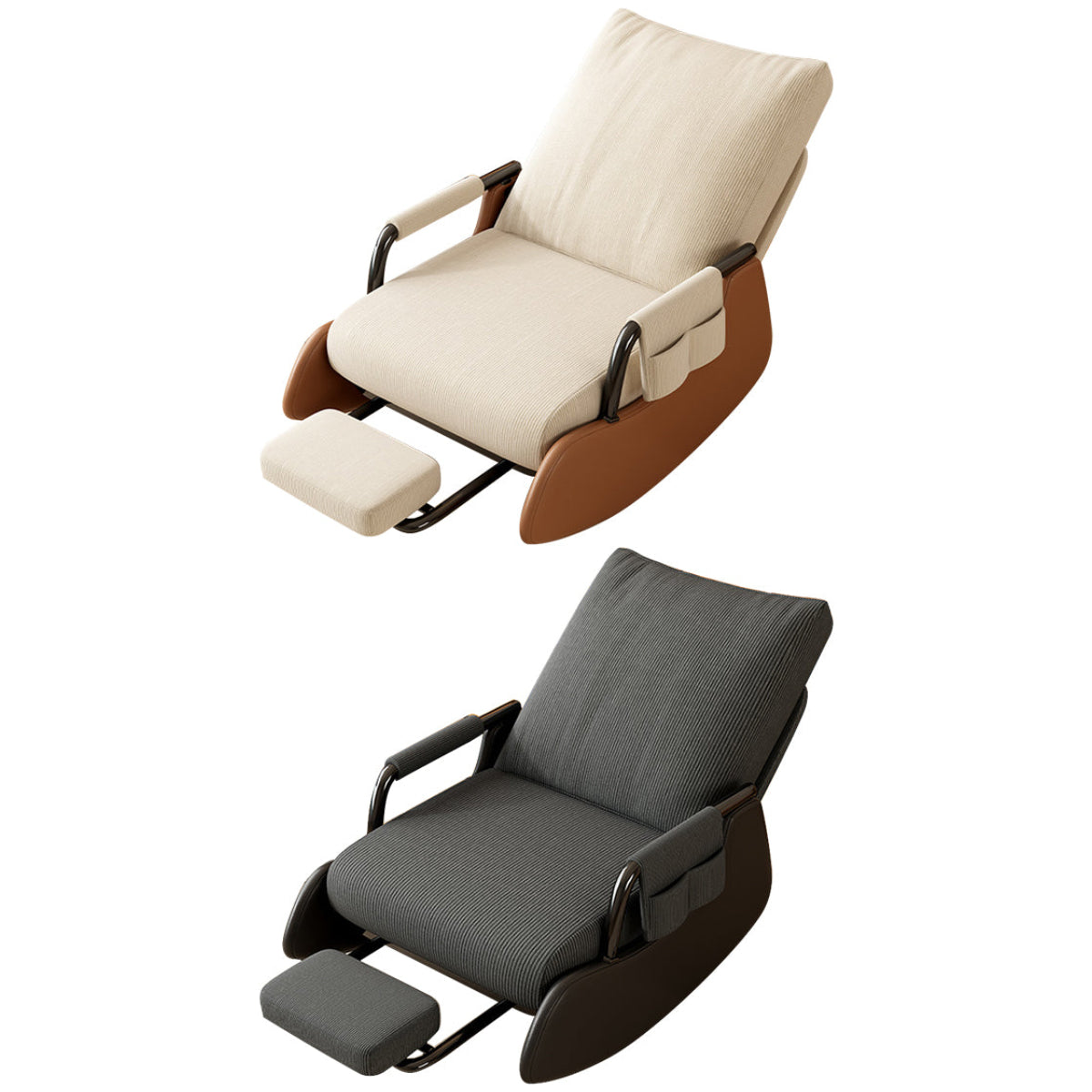 Foldable Recliner Chair 3-Level Adjustable Backrest