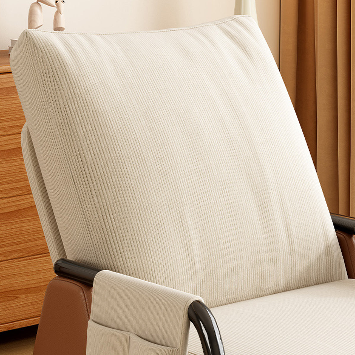 Foldable Recliner Chair 3-Level Adjustable Backrest