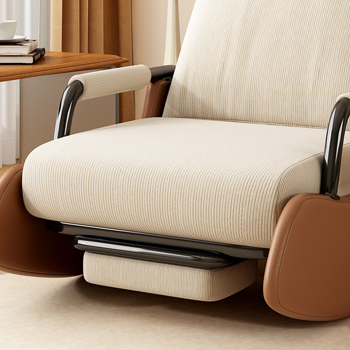 Foldable Recliner Chair 3-Level Adjustable Backrest
