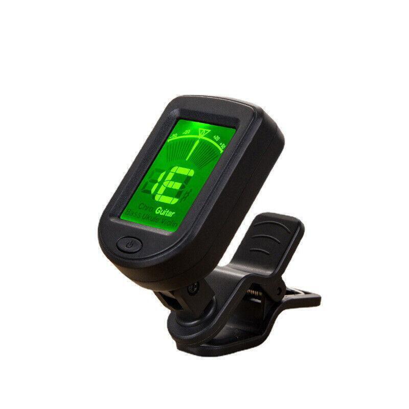 Multi-Function Clip Tuner with LCD for Guitar Bass