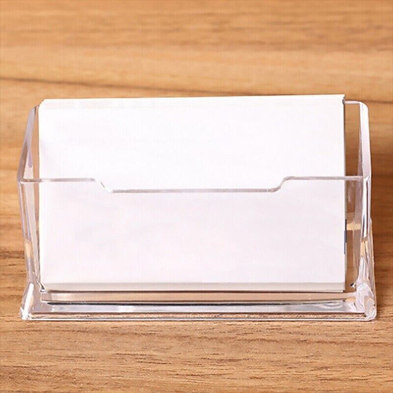 10PCS Clear Desktop Business Card Holder Acrylic Display Stand