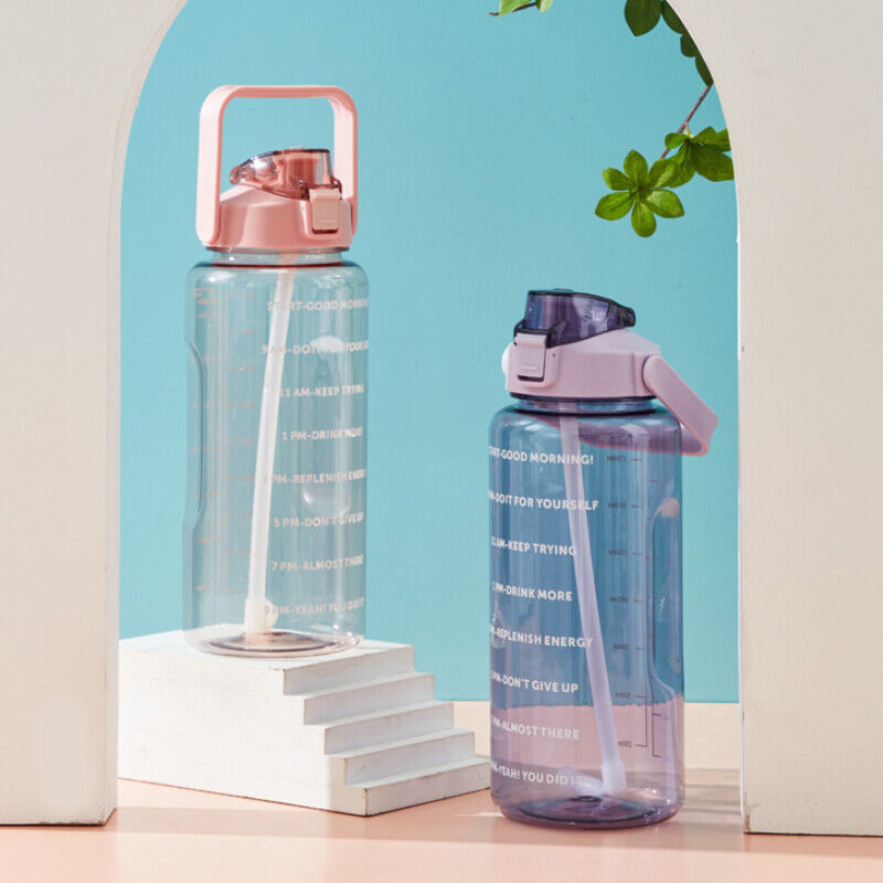 2L Motivational Water Bottle with Time Markings