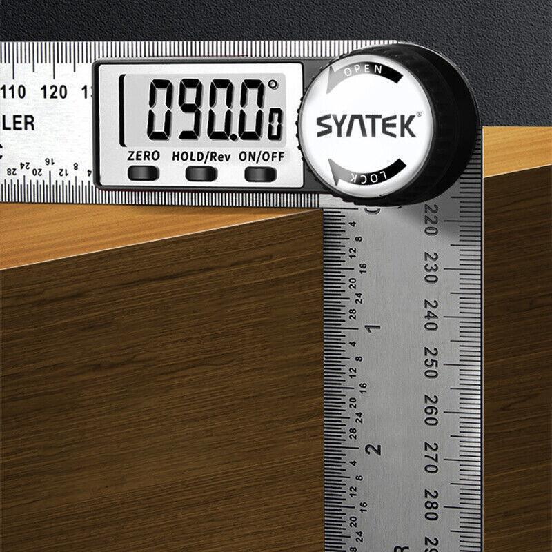 0-360° Digital Angle Finder 200mm Stainless Steel Ruler
