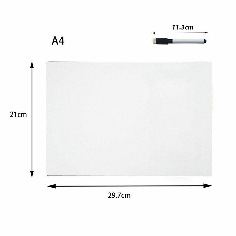 Magnetic Whiteboard A4 A5 Dry Erase Memo Board with Marker Set