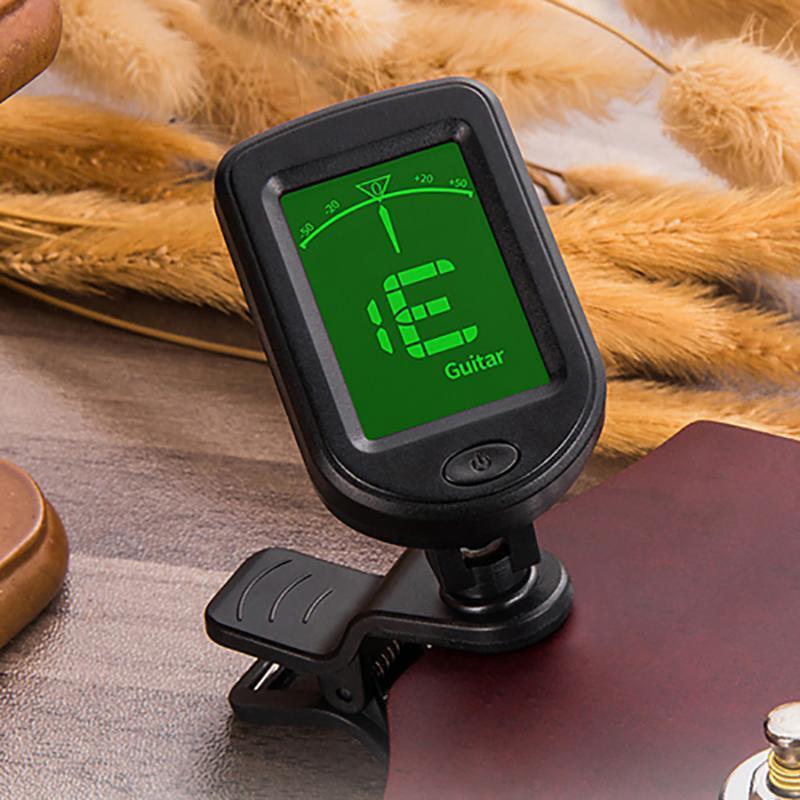 Multi-Function Clip Tuner with LCD for Guitar Bass