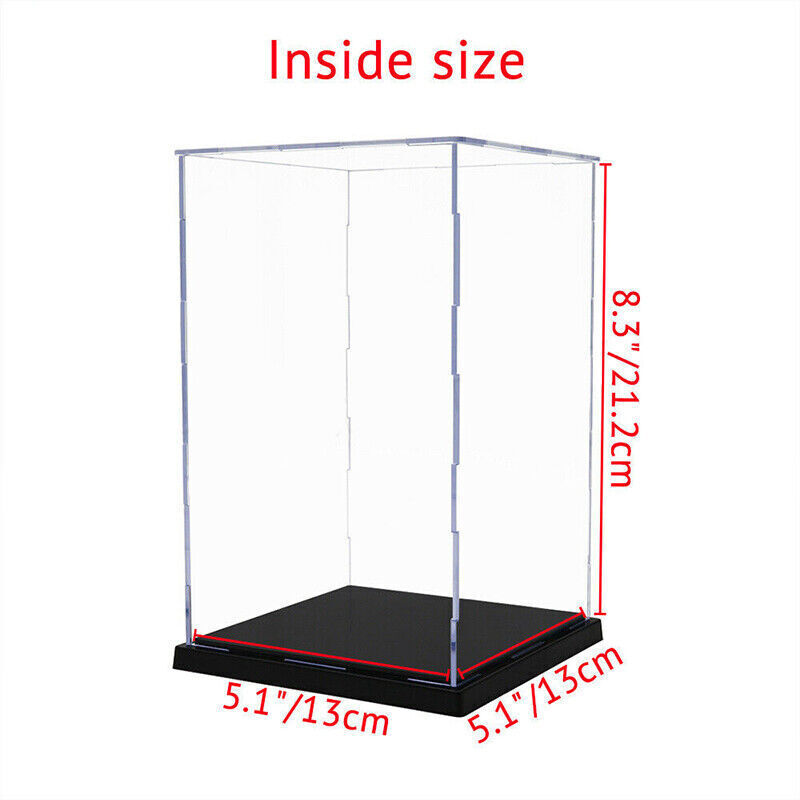 Acrylic Display Case Clear Box Dustproof Self-Install 40cm