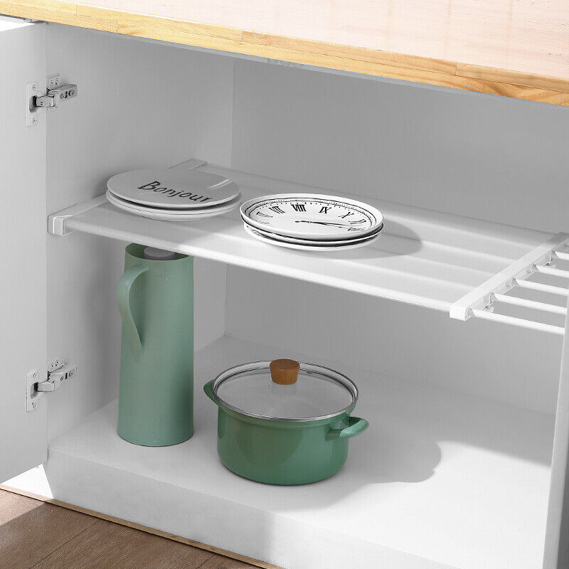 Adjustable Closet Shelf Organiser with Hanger Rod