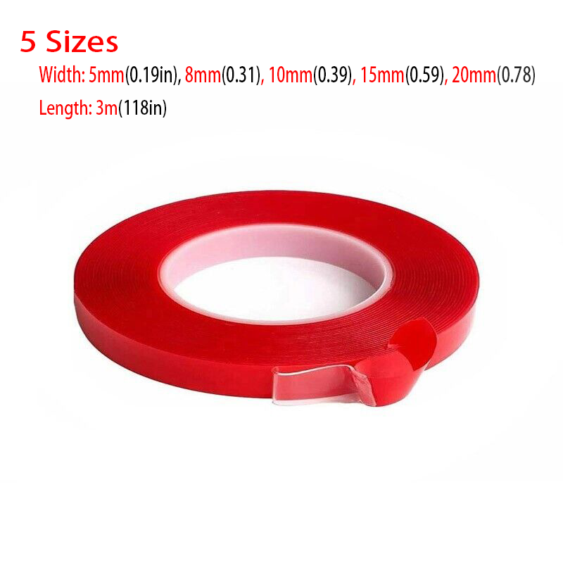Clear Acrylic Double-Sided Mounting Tape Strong Gel 3m