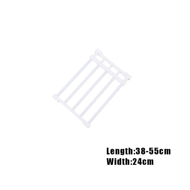 Adjustable Closet Shelf Organiser with Hanger Rod