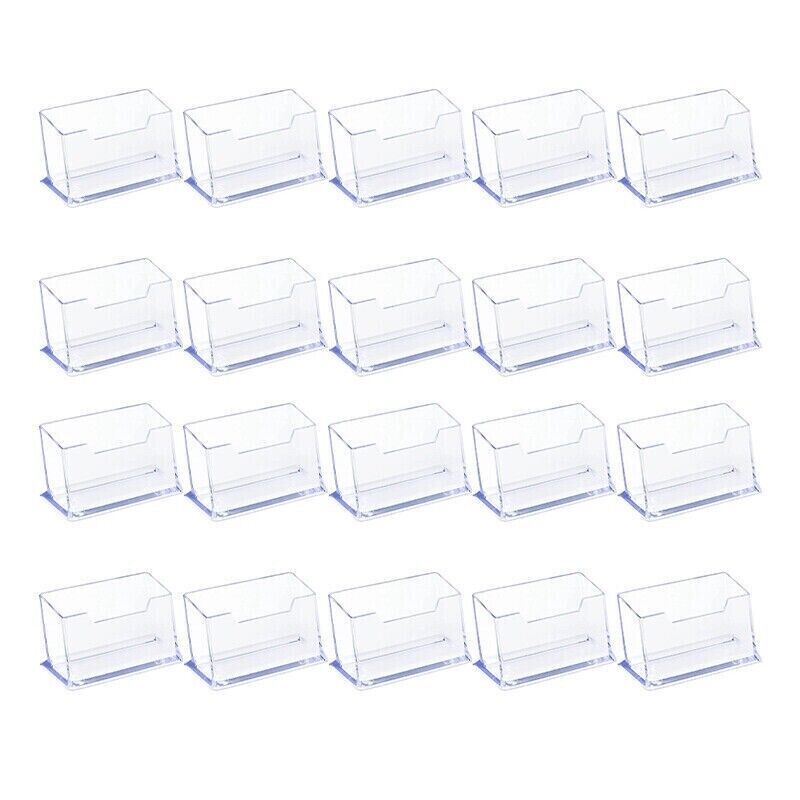 10PCS Clear Desktop Business Card Holder Acrylic Display Stand