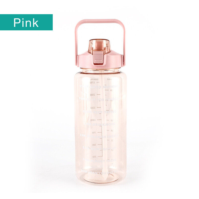 2L Motivational Water Bottle with Time Markings