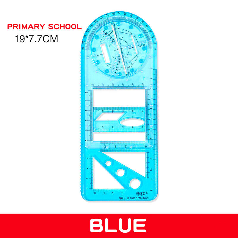 Multifunctional Geometric Ruler Student Mathematics Drawing Tools