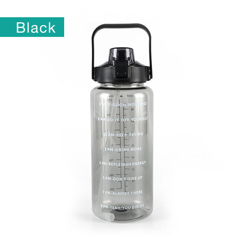 2L Motivational Water Bottle with Time Markings