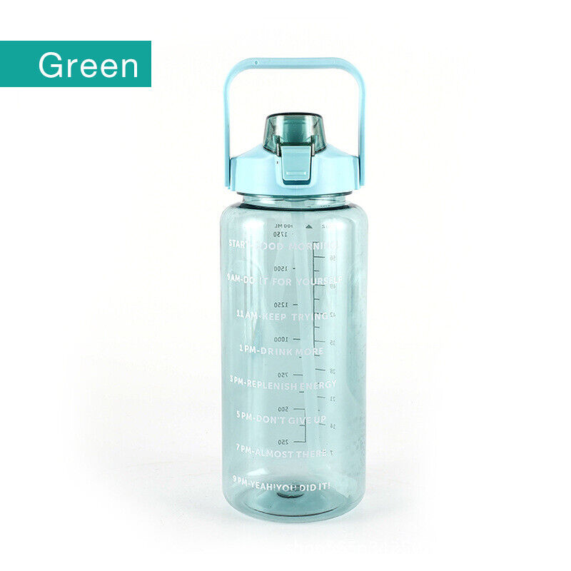 2L Motivational Water Bottle with Time Markings