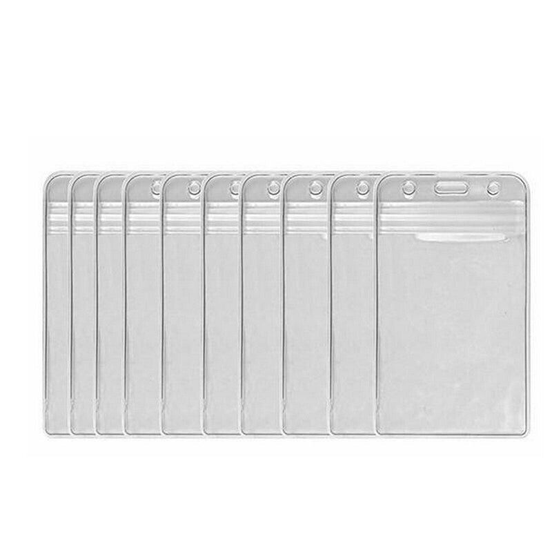 20pcs Clear ID Card Holder Pouches with Ziplock