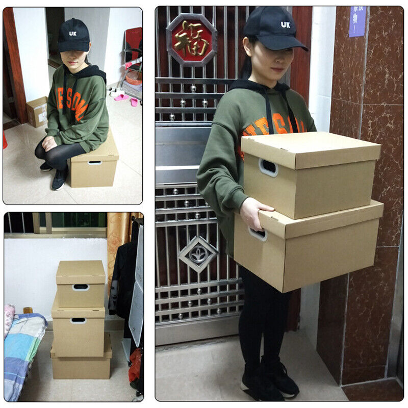 5 Pcs Paper File Storage Boxes Office Document Organizer