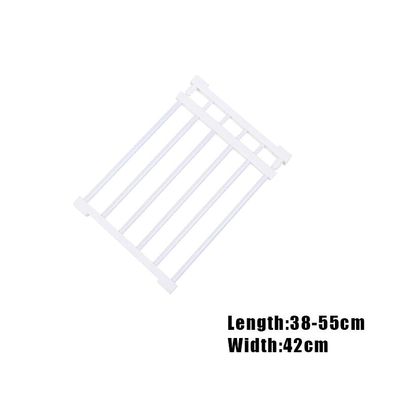Adjustable Closet Shelf Organiser with Hanger Rod