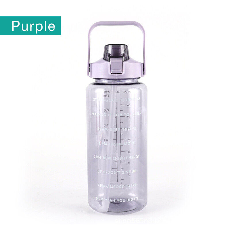 2L Motivational Water Bottle with Time Markings