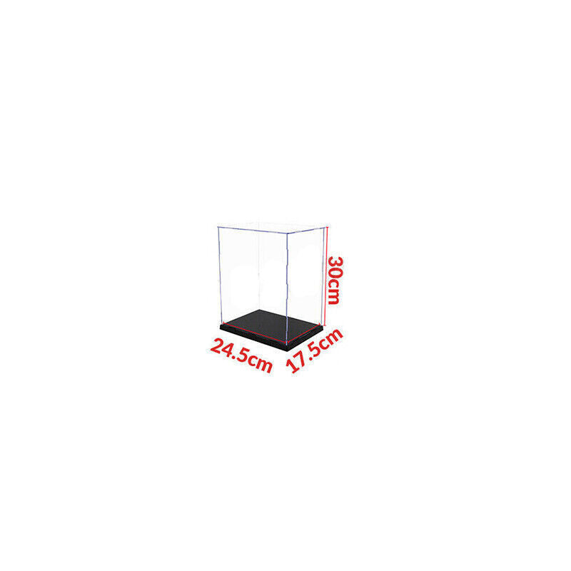 Acrylic Display Case Clear Box Dustproof Self-Install 40cm