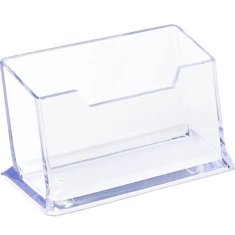 10PCS Clear Desktop Business Card Holder Acrylic Display Stand