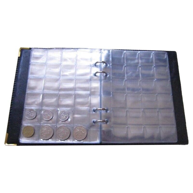 480 Pocket Coin Collection Album Book with Clear Storage Pages
