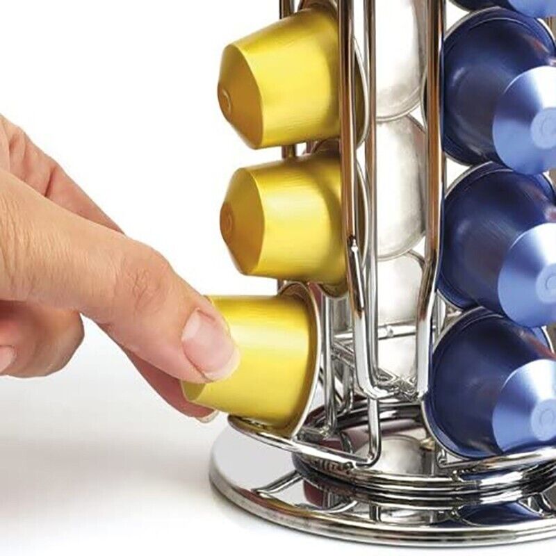 Nespresso Capsule Stand 360 Rotating Holds 40 Pods