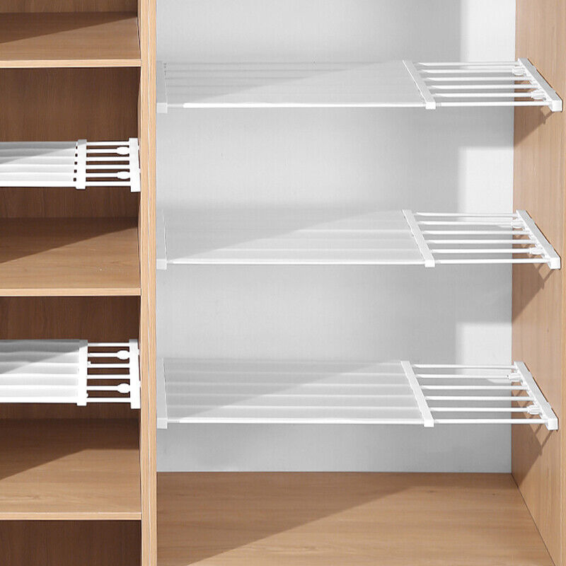 Adjustable Closet Shelf Organiser with Hanger Rod