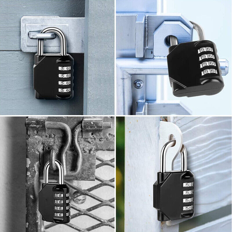 4 Digit Combination Padlock Waterproof Metal Security Lock