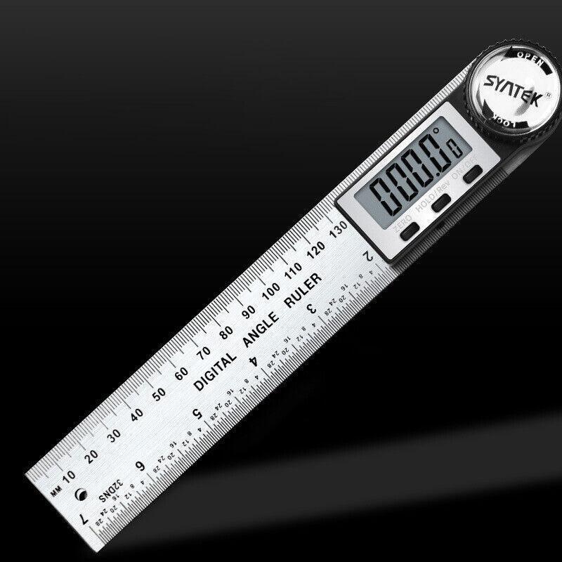 0-360° Digital Angle Finder 200mm Stainless Steel Ruler