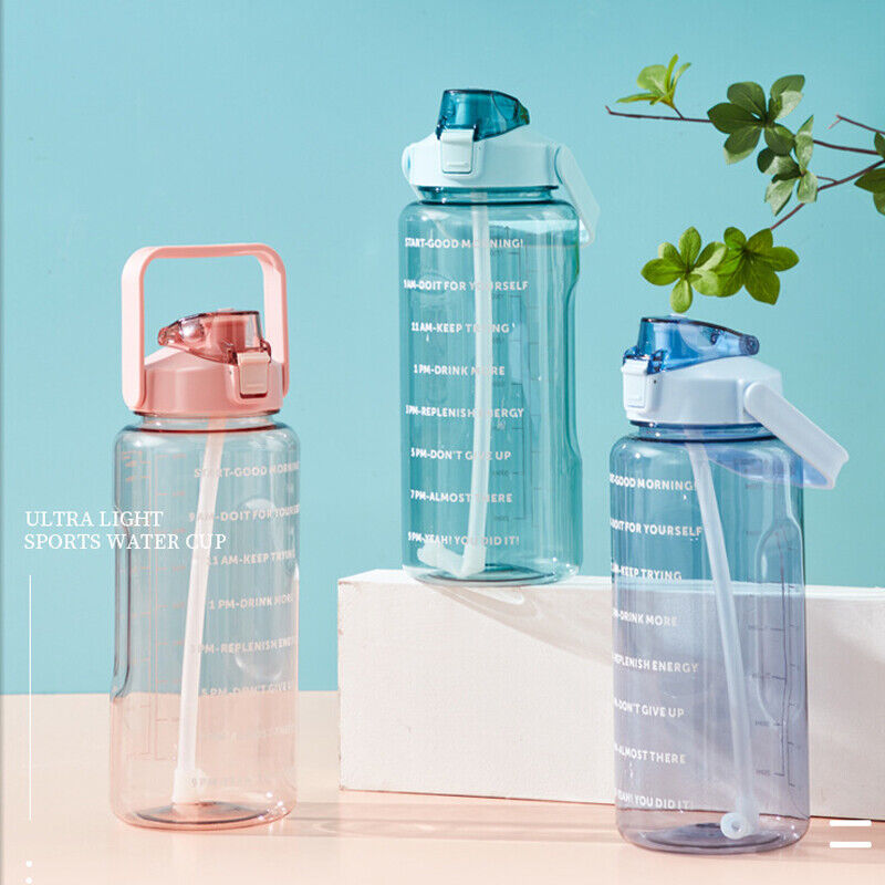 2L Motivational Water Bottle with Time Markings