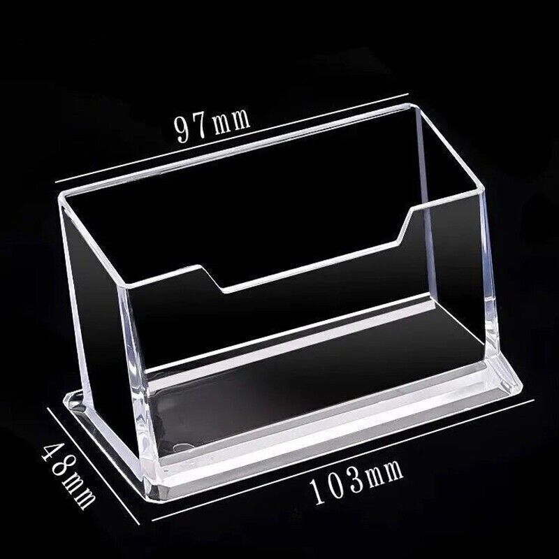 10PCS Clear Desktop Business Card Holder Acrylic Display Stand