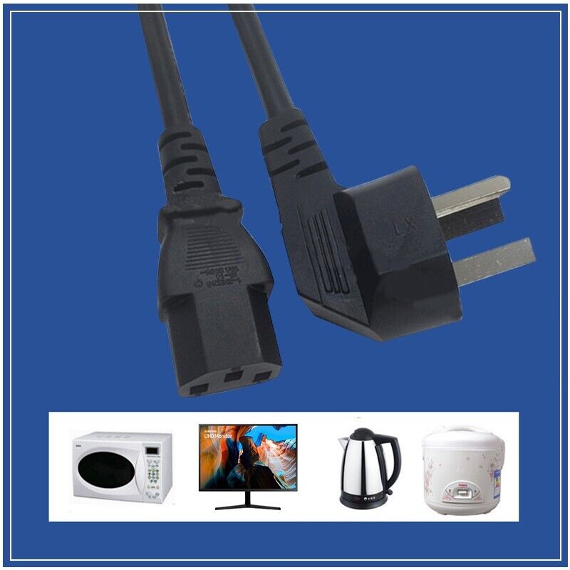 3 Pin Power Cord Lead Cable for PC Monitor Printer 250V 10A