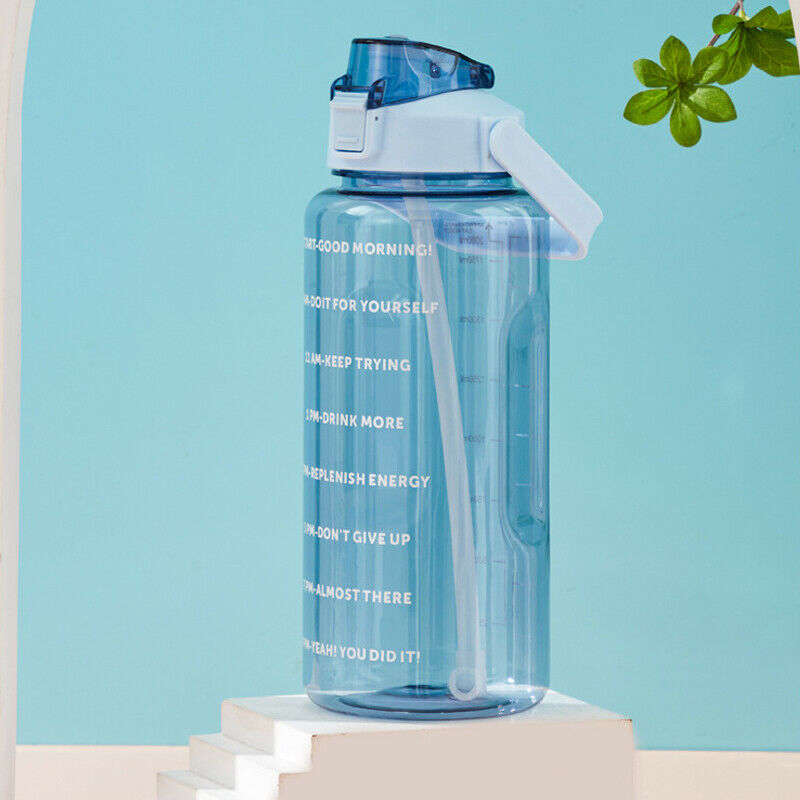 2L Motivational Water Bottle with Time Markings