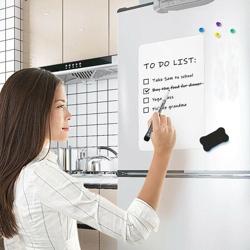 Magnetic Whiteboard A4 A5 Dry Erase Memo Board with Marker Set
