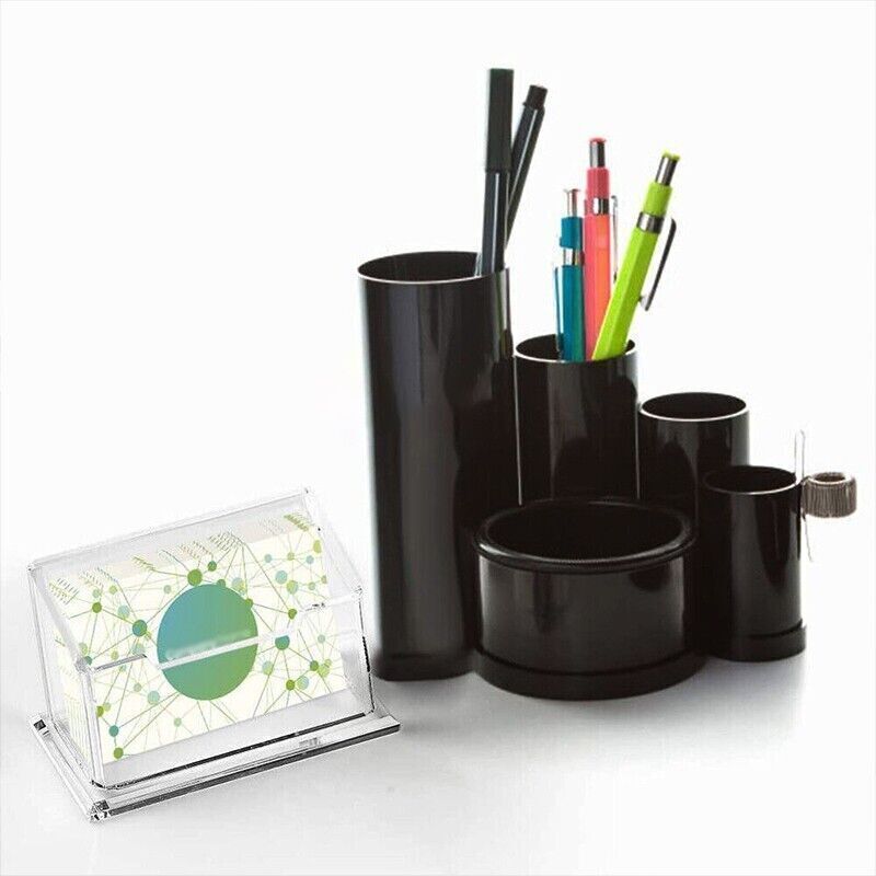 10PCS Clear Desktop Business Card Holder Acrylic Display Stand