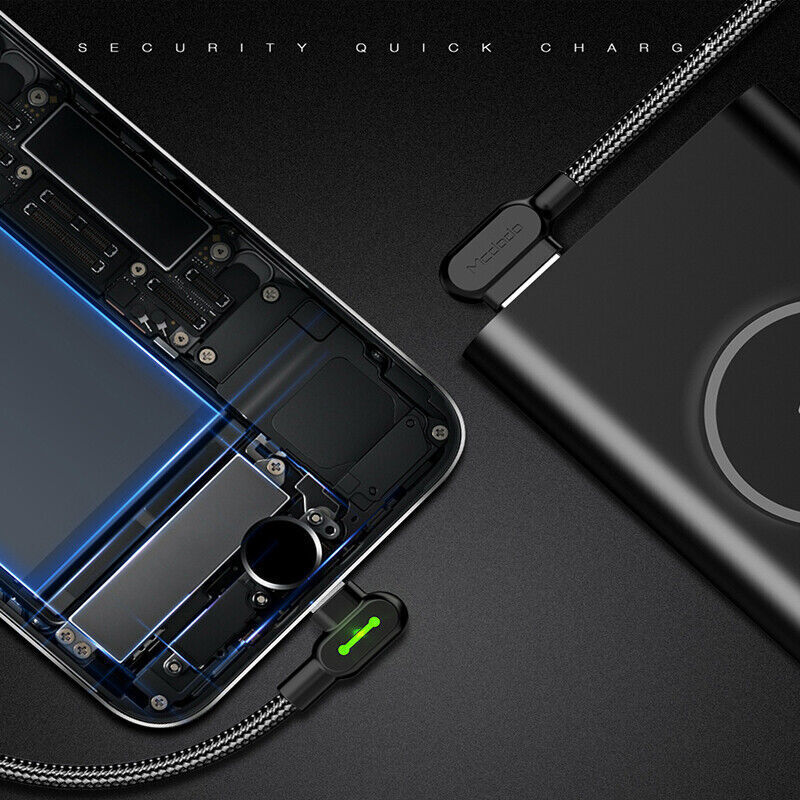 MCDODO Fast USB Charging Cable 90 Degree Heavy Duty for iPhone