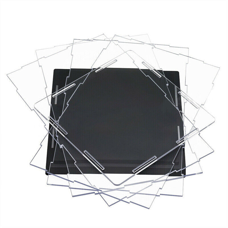 Acrylic Display Case Clear Box Dustproof Self-Install 40cm